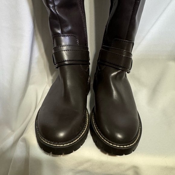New Tommy Hilfiger Women’s Jiola Lug Sole Knee High Brown Riding Boot Size 6M - Picture 9 of 16